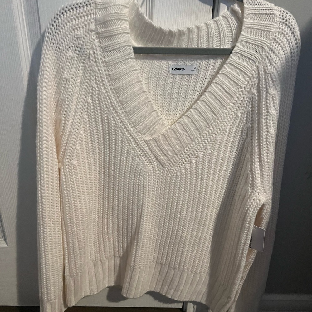 Kohl's Women's V-Neck Sweater - Cream